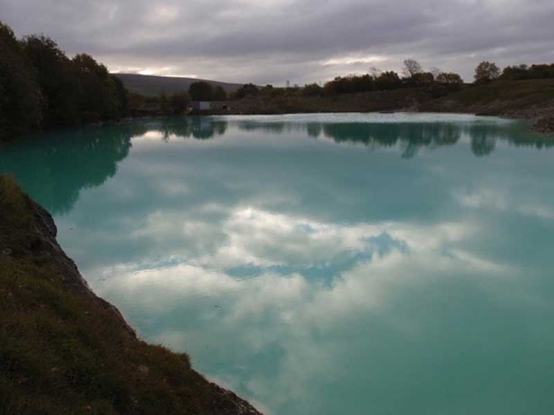 Blue quarry lake