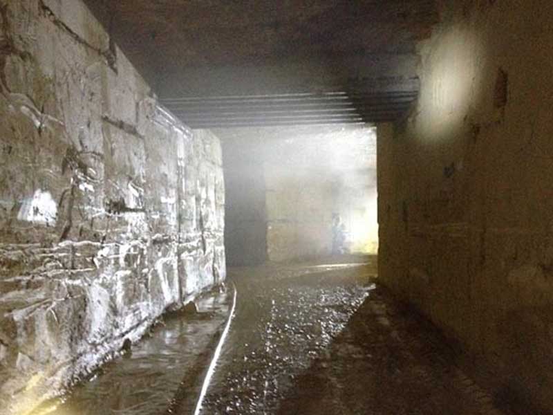 Sawn limestone mine